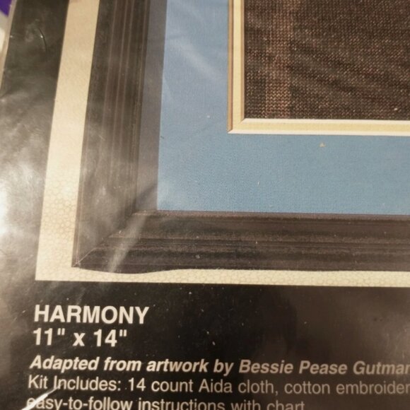 Bucilla Cross Stitch Kit Harmony Sweet Child Piano 11" X 14" Bessie Pease Gutman - Picture 3 of 6